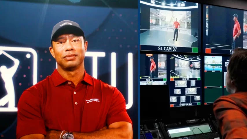 ‘Hello, new world’: Watch Tiger Woods react to best career moments in PGA TOUR Studios