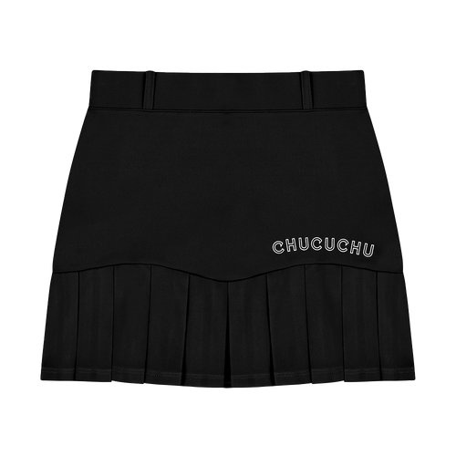 Jersey Pleated Skirt Black