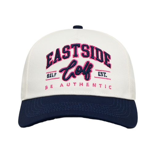 ESG Spellout 5-Panel Hat White True Navy