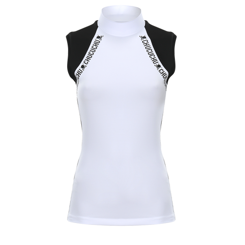 Halter Neck Sleeveless Top White
