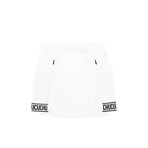 Logo Point Skirt White