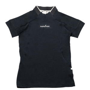 Merino Wool Short Sleeve Mock Neck Tee