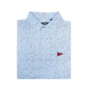 The USA Splatter Polo - Light Blue