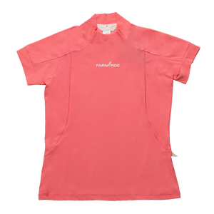 Active-Fit Mock Neck Tee Flamingo